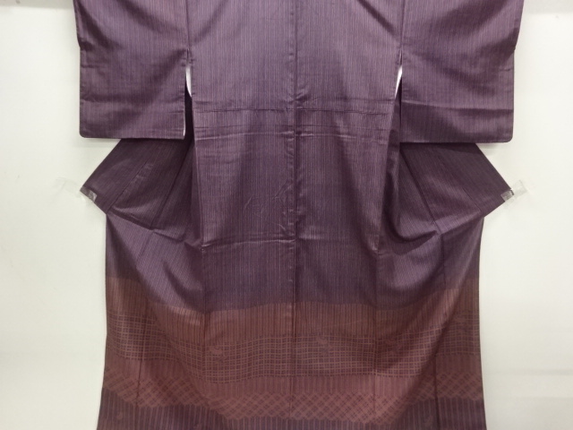 JAPANESE KIMONO / TSUKESAGE KIMONO / TSUMUGI / WOVEN BANGASA 